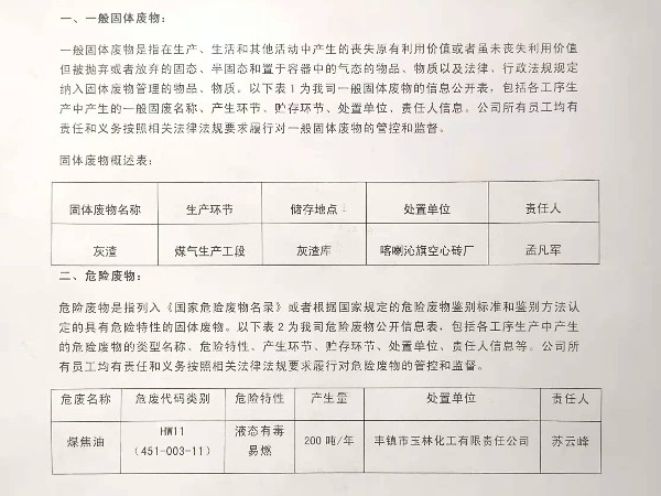 關于赤峰卉原建材有限公司產(chǎn)生處置固體、危險廢物信息的公開公示